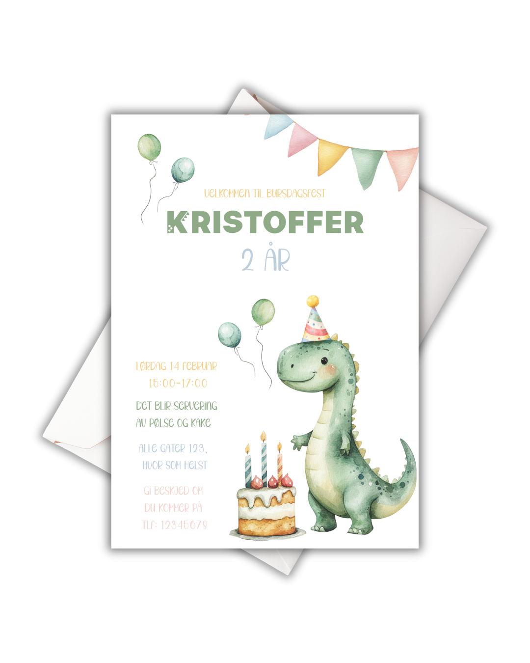 Dinosaur bursdagsinvitasjon