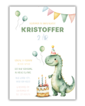 Dinosaur bursdagsinvitasjon
